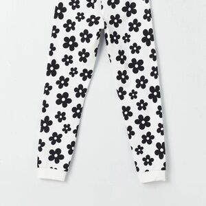 Pixi Black and White Floral Leggings